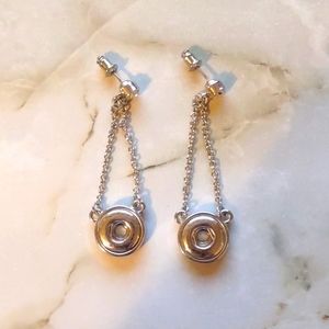 Drop earrings for snap jewelry